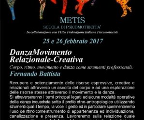 25 e 26 febbraio  2017 a Roma – Laboratorio di DanzaMovimento Relazionale-Creativa